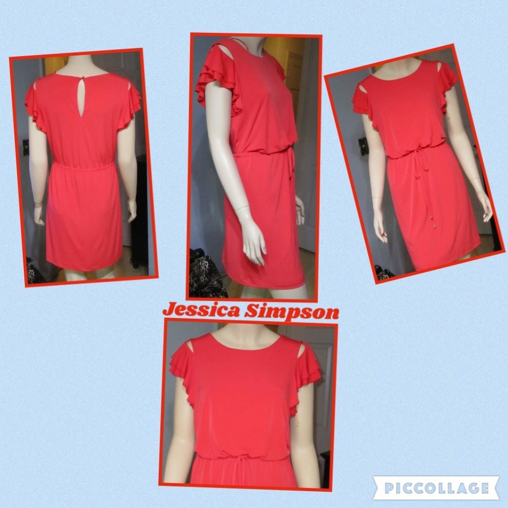 Jessica Simpson Dress - Short Sleeves - Orange